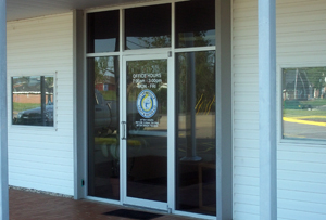 Front door to the Customer Service Office